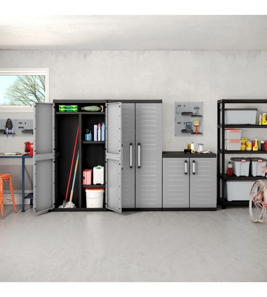 ARMADIO PORTASCOPE IN RESINA KETER "DETROIT" GRIGIO, 89X54X182 CM